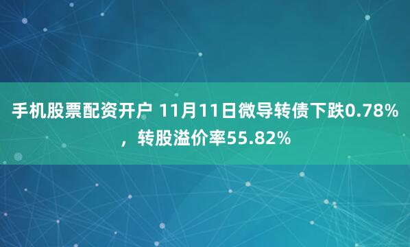 手机股票配资开户 11月11日微导转债下跌0.78%，转股溢价率55.82%